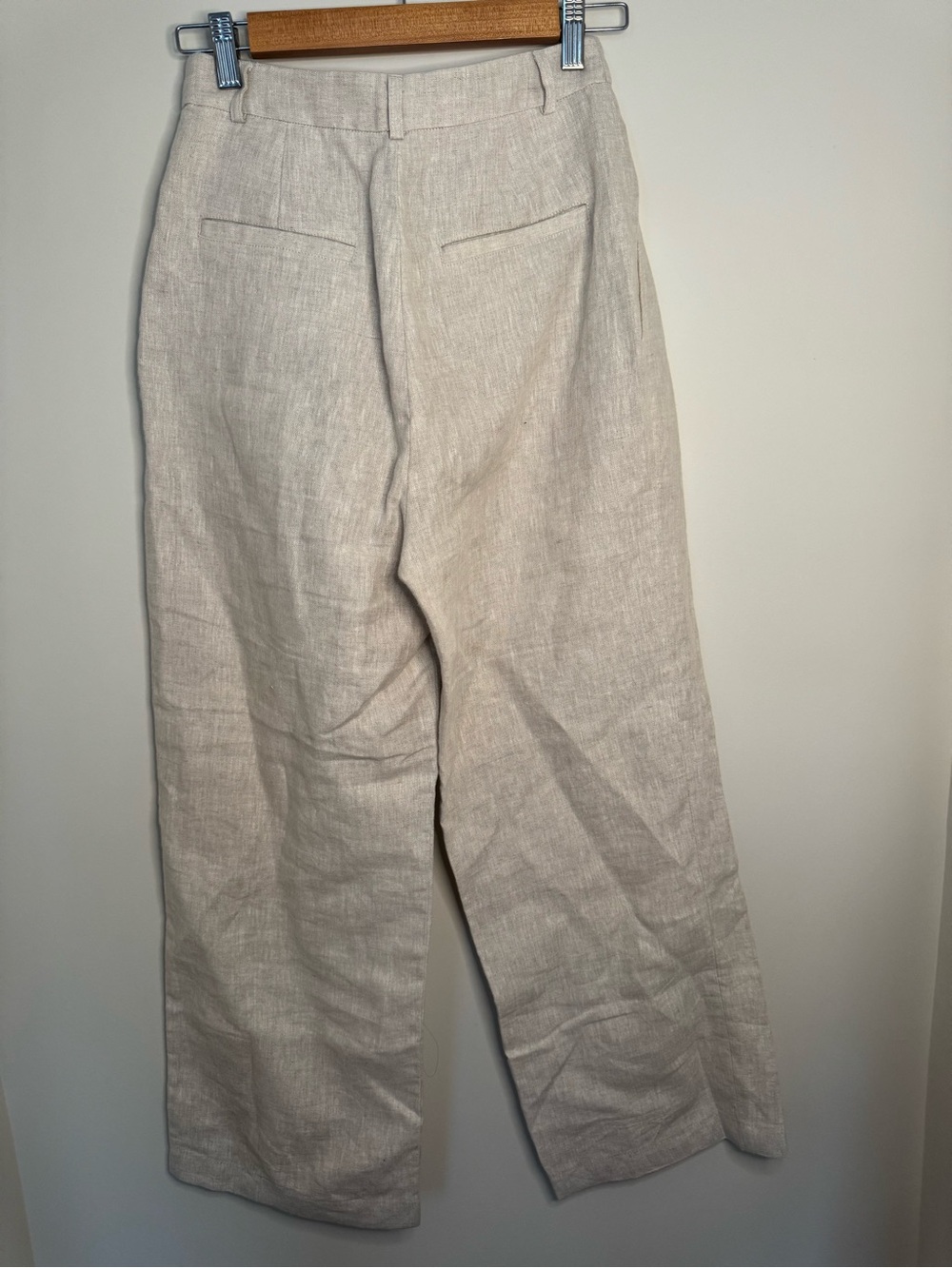 REFORMATION Mason Linen Trousers in Oatmeal 2 - Picture 5 of 11